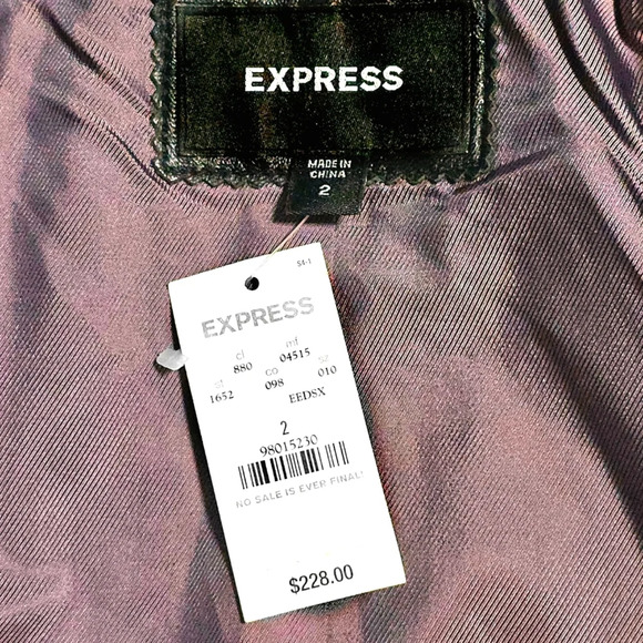 🆕️EXPRESS Genuine Leather Jacket NWT Size 2 – Timeless Style & Elegance! ✨ - Picture 6 of 14
